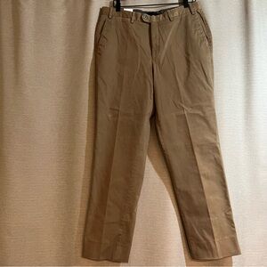 Hiltl Contemporary Fit Chino Trousers Khaki Tan 34 x 38 Unfinished Hem NWT
